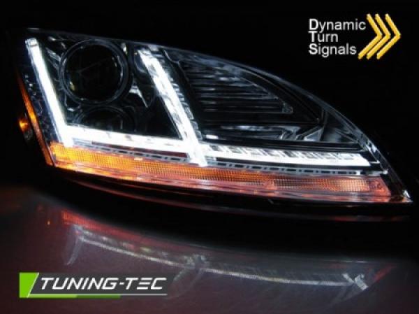 Xenon Scheinwerfer DRL LED Tagfahrlicht passend für Audi TT 8J Bj. 10-14 Chrom mit Kurvenlicht
