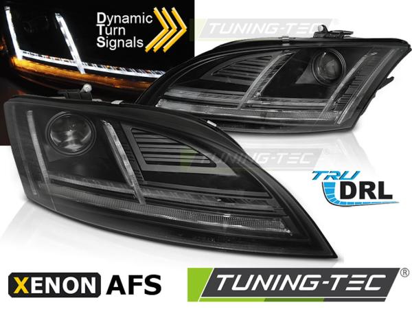 XENON LED Tagfahrlicht Scheinwerfer passend für Audi TT 8J 10-14 schwarz mit Kurvenlicht