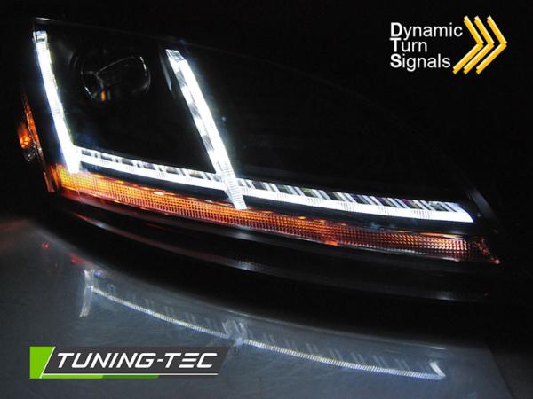 XENON LED Tagfahrlicht Scheinwerfer passend für Audi TT 8J 10-14 schwarz mit Kurvenlicht