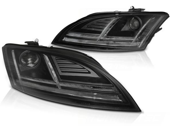 XENON LED Tagfahrlicht Scheinwerfer passend für Audi TT 8J 10-14 schwarz mit Kurvenlicht