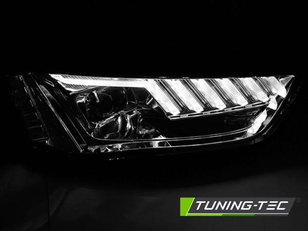XENON LED Tagfahrlicht Scheinwerfer passend für Audi A4 B8 12-15 chrom dynamisch