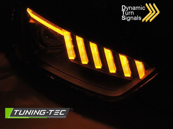 XENON LED Tagfahrlicht Scheinwerfer passend für Audi A4 8K B8 12-15 schwarz dynamisch