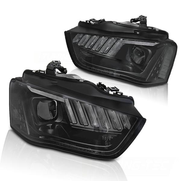 XENON LED Tagfahrlicht Scheinwerfer passend für Audi A4 8K B8 12-15 schwarz dynamisch