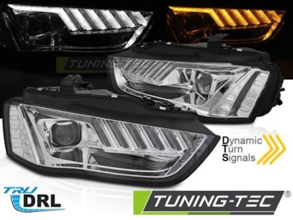 Scheinwerfer DRL LED Tagfahrlicht passend für Audi A4 B8 8K 12-15 Chrom dynamischen Blinker