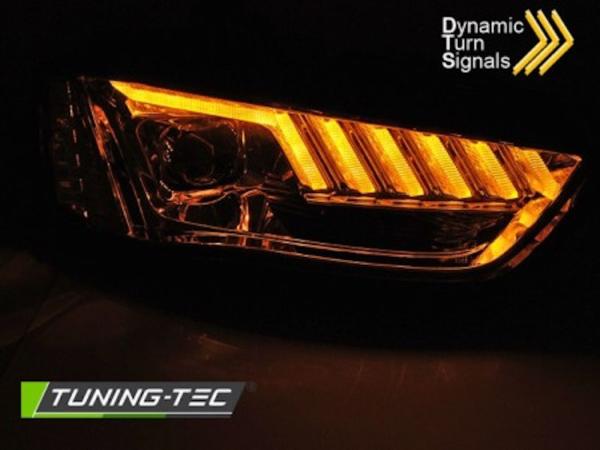 Scheinwerfer DRL LED Tagfahrlicht passend für Audi A4 B8 8K 12-15 Chrom dynamischen Blinker