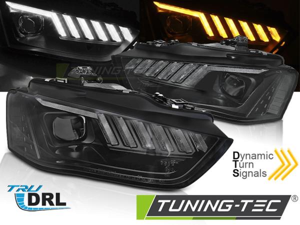 Design LED Tagfahrlicht Scheinwerfer passend für Audi A4 B8 12-15 schwarz dynamisch
