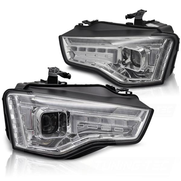 Xenon Scheinwerfer DRL LED Tagfahrlicht passend für Audi A5 Facelift Bj. 11-16 Chrom