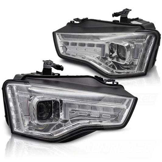 Xenon Scheinwerfer DRL LED Tagfahrlicht passend für Audi A5 Facelift Bj. 11-16 Chrom
