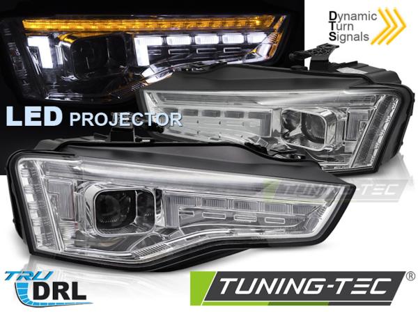 Voll LED Scheinwerfer Tagfahrlicht passend für Audi A5 8T 8F Facelift Bj. 11-16 Chrom