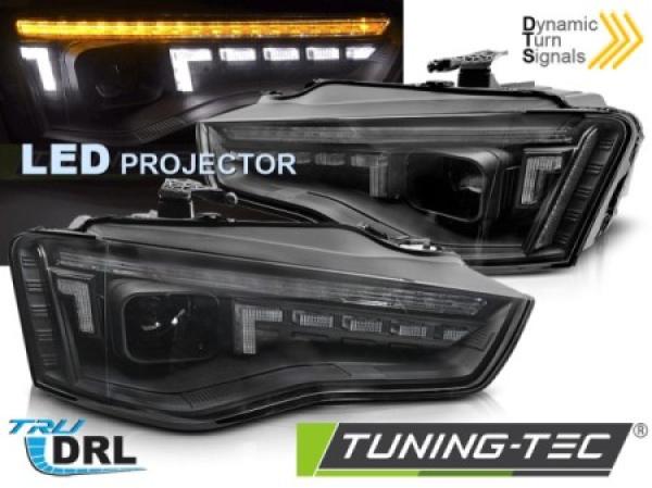 Voll LED Scheinwerfer Tagfahrlicht passend für Audi A5 8T 8F Facelift Bj. 11-16 Schwarz