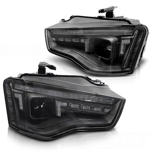 Voll LED Scheinwerfer Tagfahrlicht passend für Audi A5 8T 8F Facelift Bj. 11-16 Schwarz