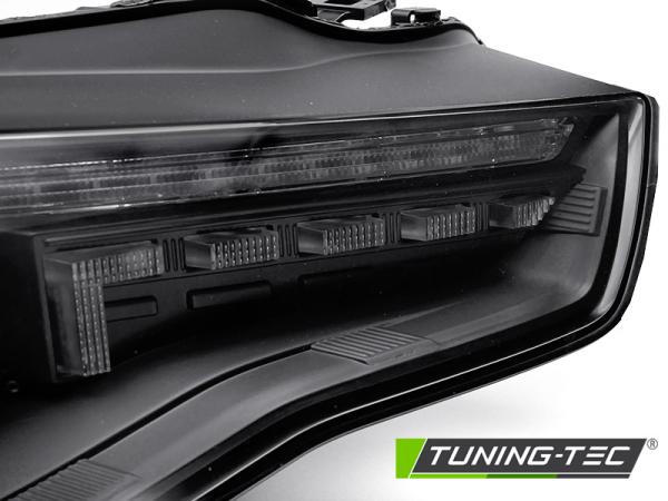 VOLL LED Tagfahrlicht Scheinwerfer Set passend für Audi A5 Facelift 11-16 Schwarz mit dynamischen Blinker