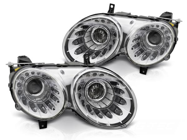 Xenon Tagfahrlicht Scheinwerfer Set passend für Bentley Continental GT 03-08 mit LED Blinker chrom