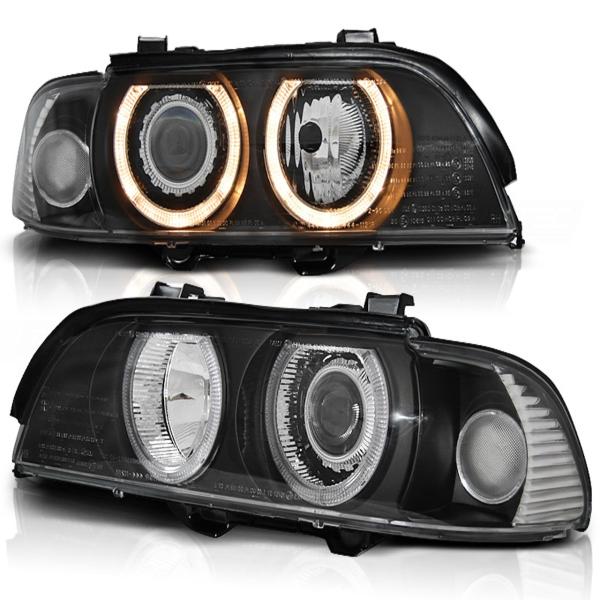 Xenon Scheinwerfer Angel Eyes passend für BMW 5er E39 Bj. 95-00 Chrom