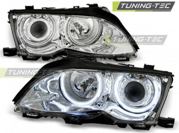 Scheinwerfer CCFL Angel Eyes passend für BMW 3er E46 Limo Touring Bj. 01-05 Chrom
