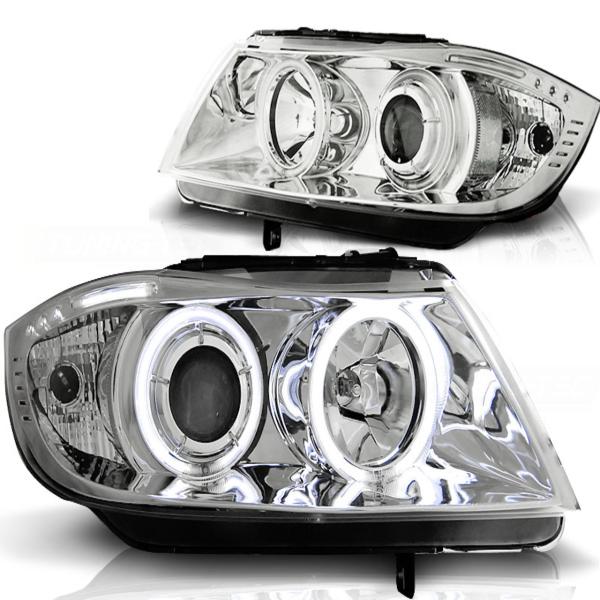Scheinwerfer CCFL Angel Eyes passend für BMW 3er E90 E91 Bj. 05-08 Chrom