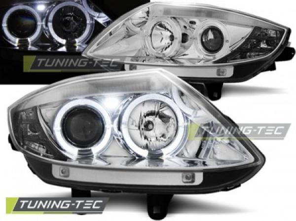 Scheinwerfer Angel Eyes passend für BMW Z4 E85 E86 Bj. 02-08 Chrom