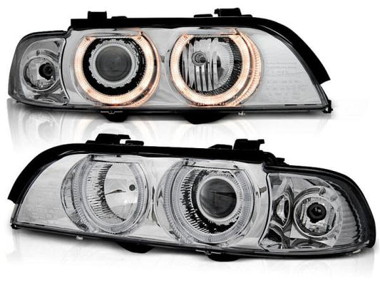 Xenon Scheinwerfer Angel Eyes passend für BMW 5er E39 Bj. 95-00 Chrom