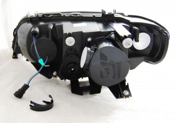 Xenon CCFL Angel Eyes Scheinwerfer passend für BMW X5 E53 Bj. 99-03 Chrom