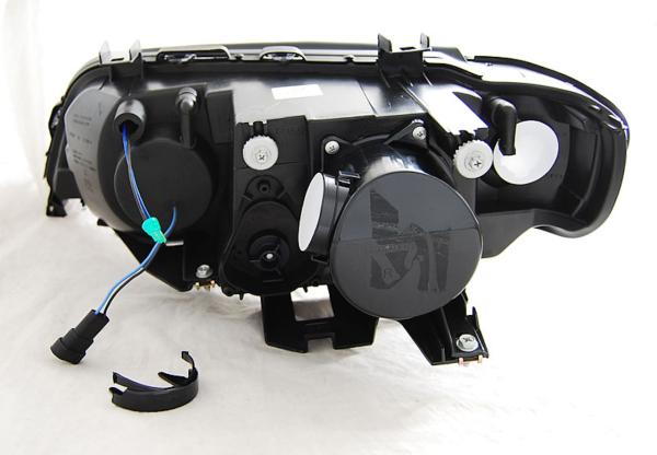 Xenon LED Angel Eyes Scheinwerfer passend für BMW X5 E53 99-03 schwarz
