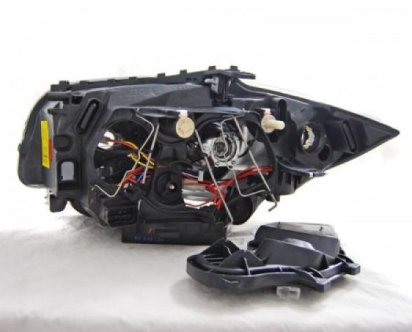 Scheinwerfer LED Angel Eyes passend für BMW 1er E81 E82 E87 E88 Bj. 04-11 Silber