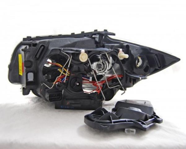 Scheinwerfer LED Angel Eyes passend für BMW 1er E81 E82 E87 E88 Bj. 04-11 Grau