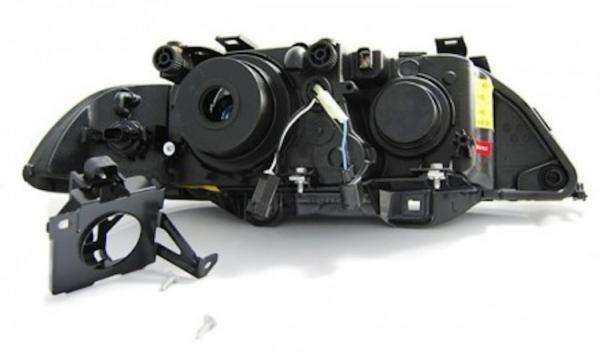Xenon LED Angel Eyes Scheinwerfer passend für BMW 5er E39 Facelift 95-03 schwarz
