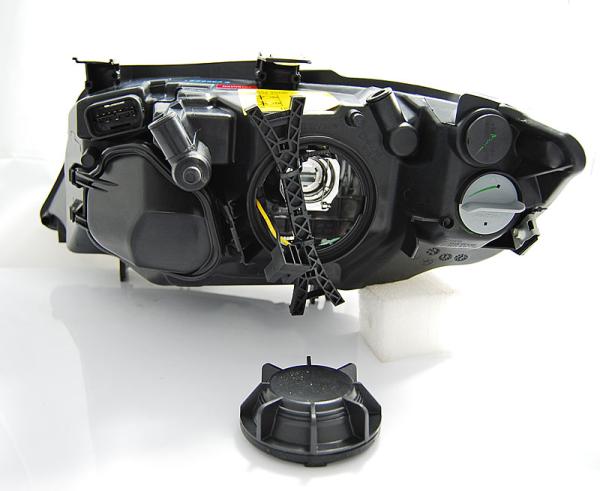Scheinwerfer Angel Eyes passend für BMW E90/E91 Bj. 03/2005-2008 Schwarz weiße LED Ringe