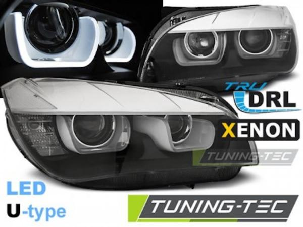 Xenon Scheinwerfer DRL LED Tagfahrlicht passend für BMW X1 E84 Facelift 12-14 Schwarz
