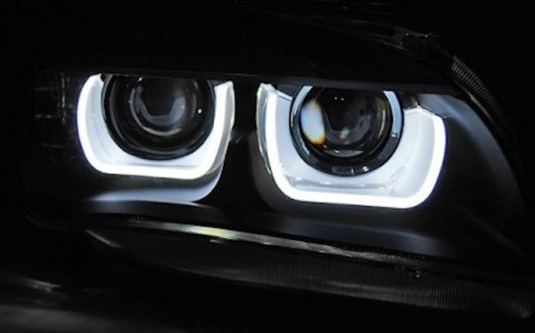 Xenon Scheinwerfer DRL LED Tagfahrlicht passend für BMW X1 E84 Facelift 12-14 Schwarz