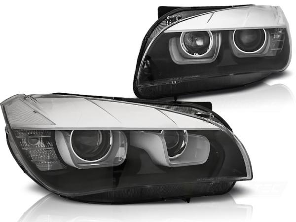 Xenon Scheinwerfer DRL LED Tagfahrlicht passend für BMW X1 E84 Facelift 12-14 Schwarz