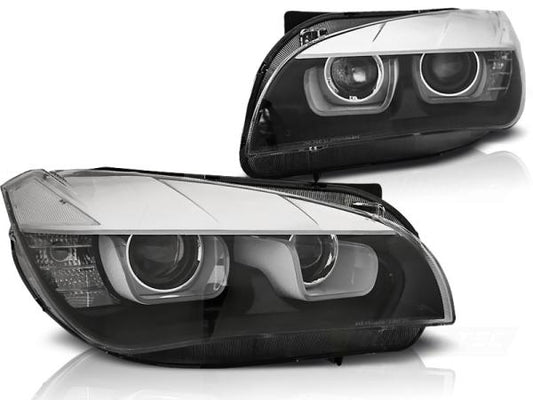 Xenon Scheinwerfer DRL LED Tagfahrlicht passend für BMW X1 E84 Facelift 12-14 Schwarz