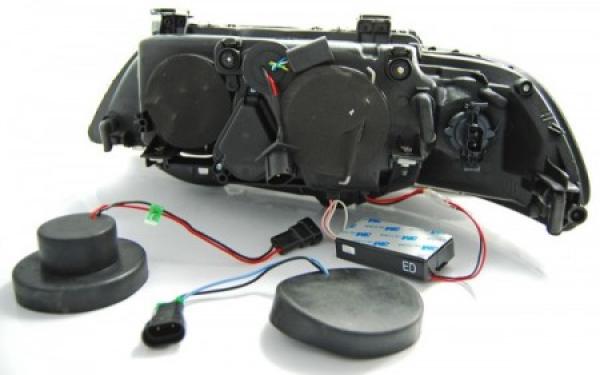 Scheinwerfer CCFL Angel Eyes passend für BMW 5er E39 Bj. 95-00 Schwarz