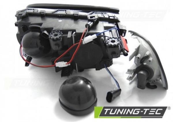 LED Angel Eyes Scheinwerfer passend für BMW 3er E46 Coupe / Cabrio 99-03 schwarz Set