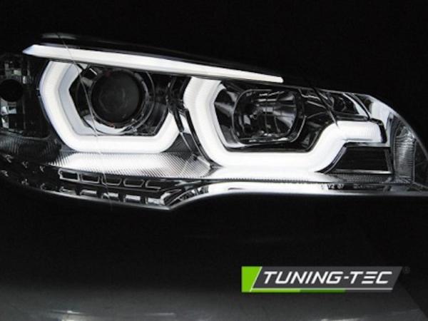 DRL Scheinwerfer 3D LED Angel Eyes passend für BMW X5 E70 Bj. 07-13 Chrom