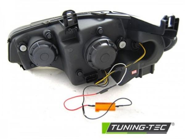 DRL Scheinwerfer 3D LED Angel Eyes passend für BMW X5 E70 Bj. 07-13 Chrom