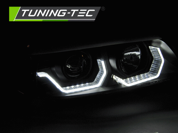 DRL Scheinwerfer 3D LED Angel Eyes passend für BMW X5 E70 Bj. 07-13 Chrom
