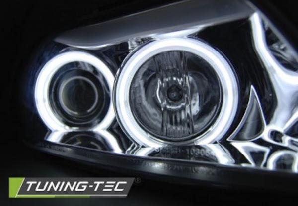 Scheinwerfer CCFL Angel Eyes passend für BMW 3er E90 E91 Bj. 05-08 Chrom