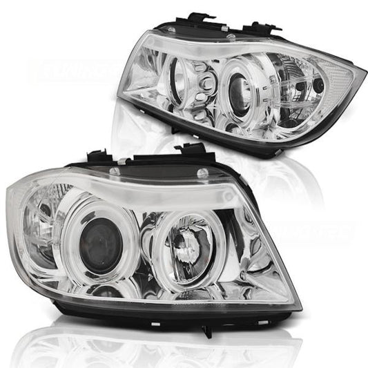 Scheinwerfer CCFL Angel Eyes passend für BMW 3er E90 E91 Bj. 05-08 Chrom