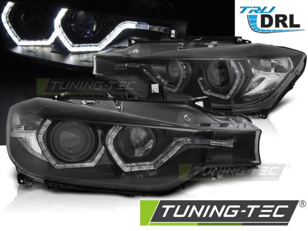 Scheinwerfer DRL LED Tagfahrlicht passend für BMW 3er F30 F31 Bj. 11-15 Schwarz