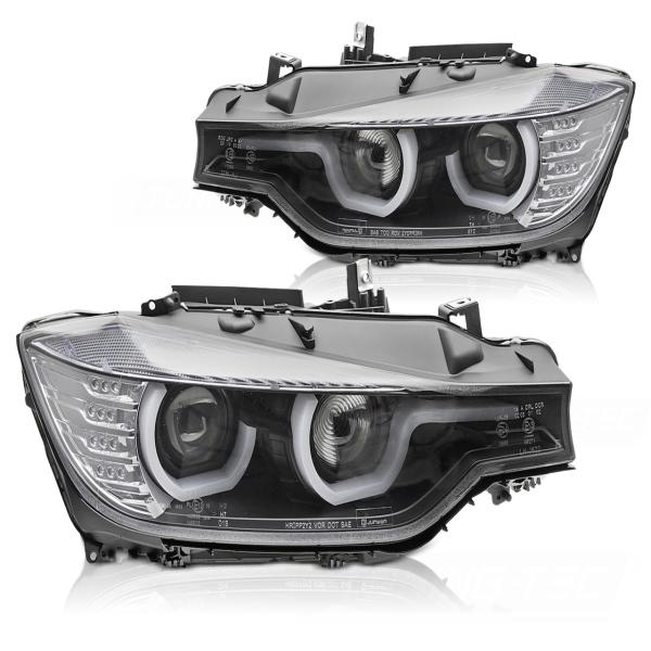 Scheinwerfer DRL LED Tagfahrlicht passend für BMW 3er F30 F31 Bj. 11-15 Schwarz