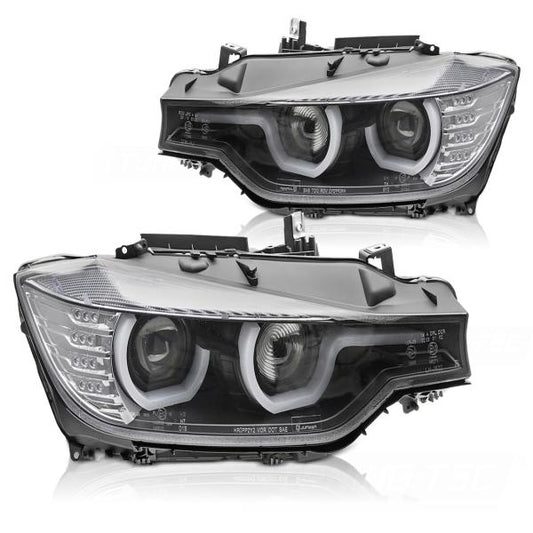 Scheinwerfer DRL LED Tagfahrlicht passend für BMW 3er F30 F31 Bj. 11-15 Schwarz