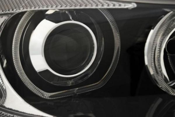 Scheinwerfer LED Angel Eyes passend für BMW 3er E90 E91  05-08 Schwarz mit LED Blinker