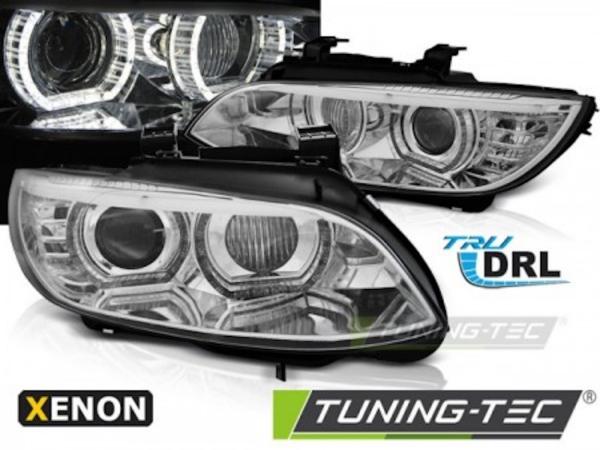 Xenon Scheinwerfer DRL LED Tagfahrlicht passend für BMW E92 E93 ohne AFS Bj. 05-10 Chrom