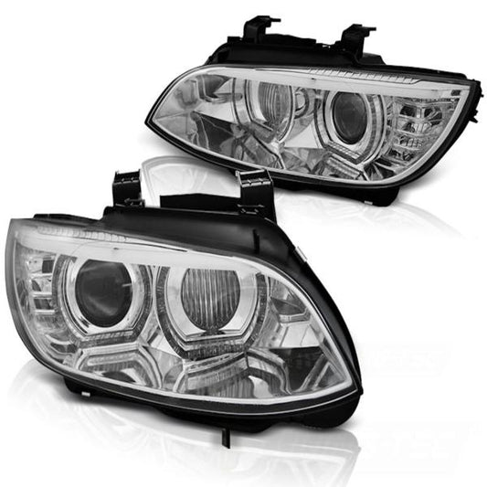 Xenon Scheinwerfer DRL LED Tagfahrlicht passend für BMW E92 E93 ohne AFS Bj. 05-10 Chrom