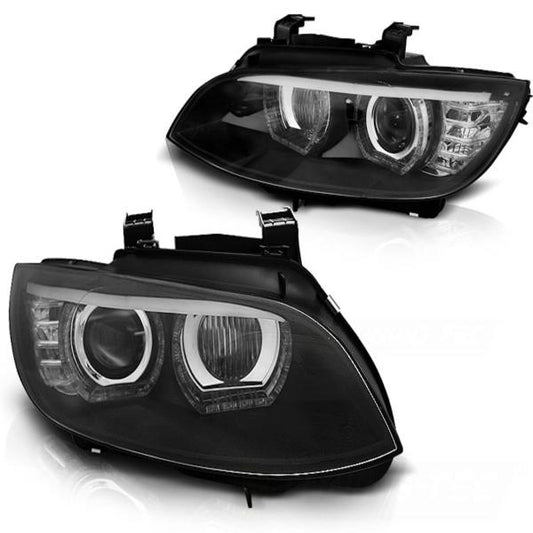 Xenon Scheinwerfer DRL LED Tagfahrlicht passend für BMW E92 E93 ohne AFS Bj. 05-10 BLACK