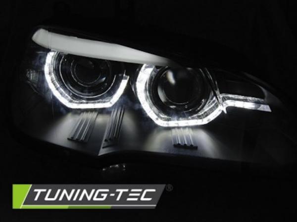 Xenon Scheinwerfer DRL LED Tagfahrlicht passend für BMW X5 E70 Bj. 07-10 Schwarz