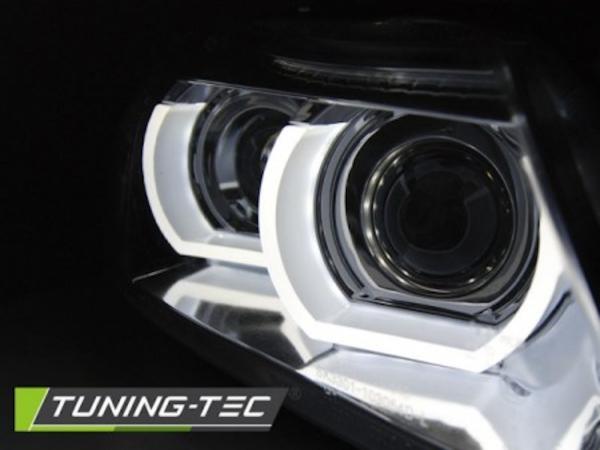 Xenon Scheinwerfer 3D Angel Eyes passend für BMW 3er E90 E91 LCI Bj. 09-12 Chrom
