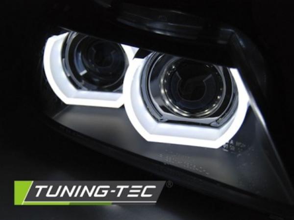 3D LED Tagfahrlicht Angel Eyes Scheinwerfer passend für BMW 3er E90/E91 LCI 09-11 Black