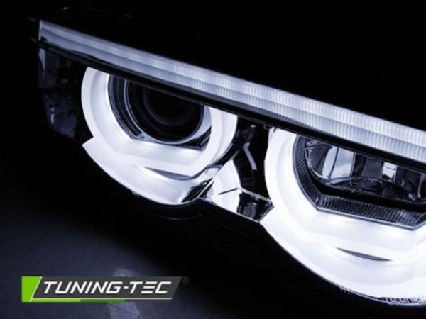 Scheinwerfer 3D Angel Eyes passend für BMW 7er E38 Bj. 94-01 Chrom